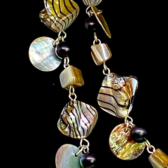 Vintage Polished Mother of Pearl Shell Necklace - Picture 5 of 6